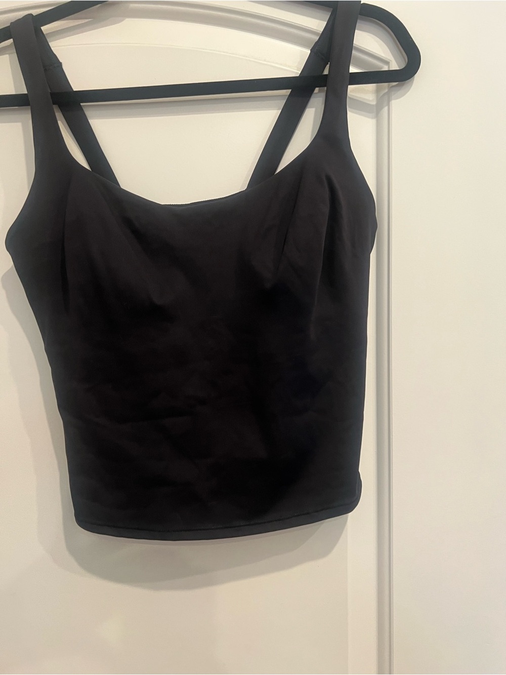 SKIMS-NIKE Black Square Neck Tank